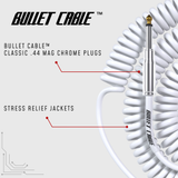 Bullet Cable 30′ Classic White Coil Cable