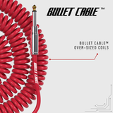 Bullet Cable 30′ Silent Red Coil Cable