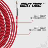 Bullet Cable 10/20 Red Straight Coil Cable (30ft)