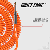 Bullet Cable 30′ Silent Orange Coil Cable