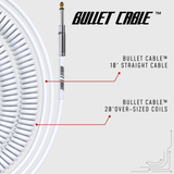 Bullet Cable 10/20 White Straight Coil Cable (30ft)