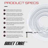 Bullet Cable 10/20 White Straight Coil Cable (30ft)