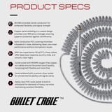 Bullet Cable 30′ Classic Clear Coil Cable