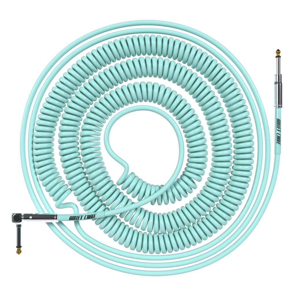 Bullet Cable 10/20 Seafoam Straight Coil Cable (30ft) – Stylish Design ...
