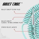 Bullet Cable 30′ Silent Seafoam Coil Cable