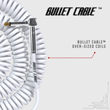 Bullet Cable 30′ Classic White Coil Cable