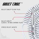 Bullet Cable 30′ Silent White Coil Cable