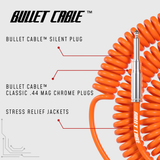 Bullet Cable 30′ Silent Orange Coil Cable