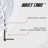 Bullet Cable 10/20 White Straight Coil Cable (30ft)