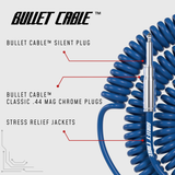 Bullet Cable 30′ Silent Blue Coil Cable