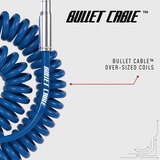 Bullet Cable 15′ Classic Blue Coil Cable