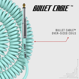 Bullet Cable 30′ Silent Seafoam Coil Cable
