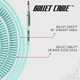Bullet Cable 10/20 Seafoam Straight Coil Cable (30ft)