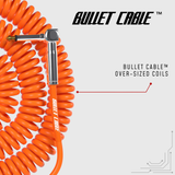 Bullet Cable 30′ Classic Orange Coil Cable