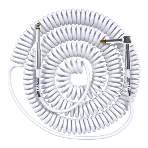 Bullet Cable 30′ Classic White Coil Cable