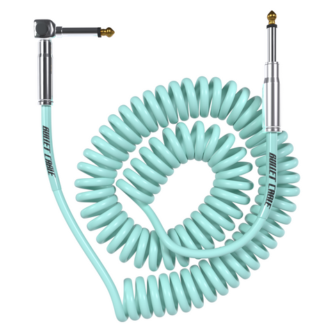 Bullet Cable 15′ Classic Seafoam Coil Cable