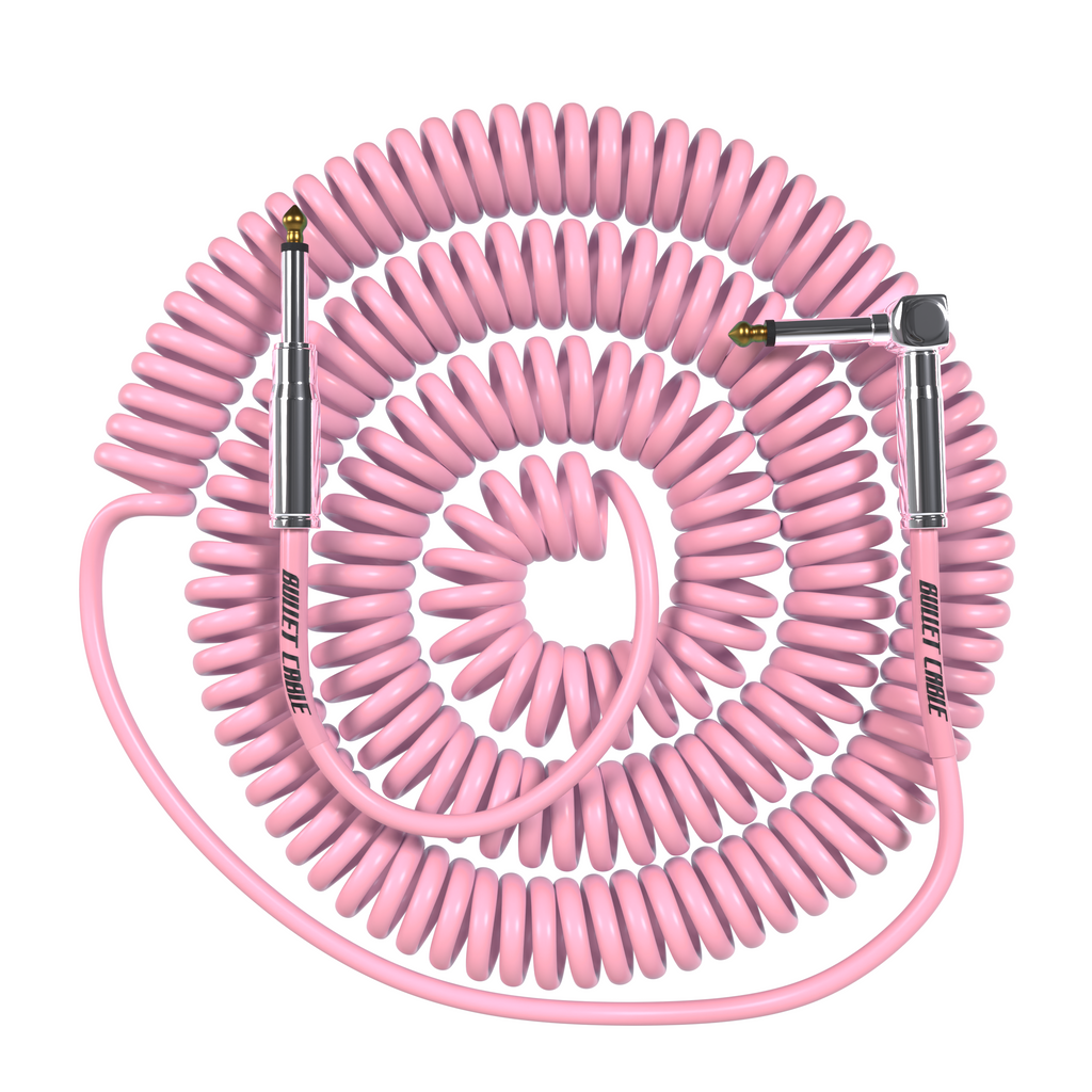 Bullet Cable Limited Edition 30′ Classic Pink Coil Cable