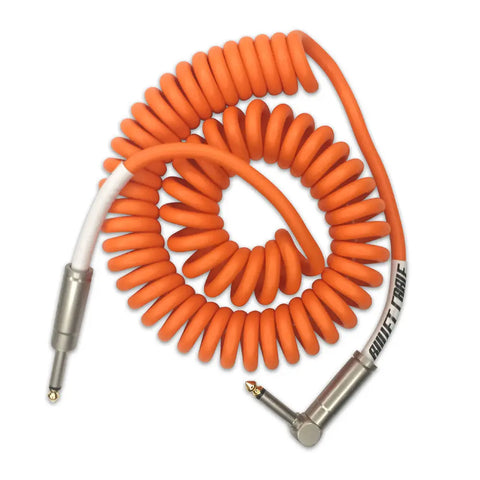 BULLET CABLE 15′ ORANGE COIL CABLE - Bullet Cable