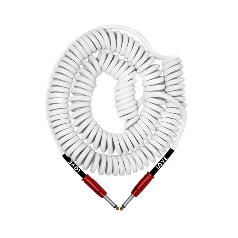 BULLET CABLE 30′ GEARMANNDUDE SIGNATURE WHITE COILY CABLE OF LOVE - Bullet Cable